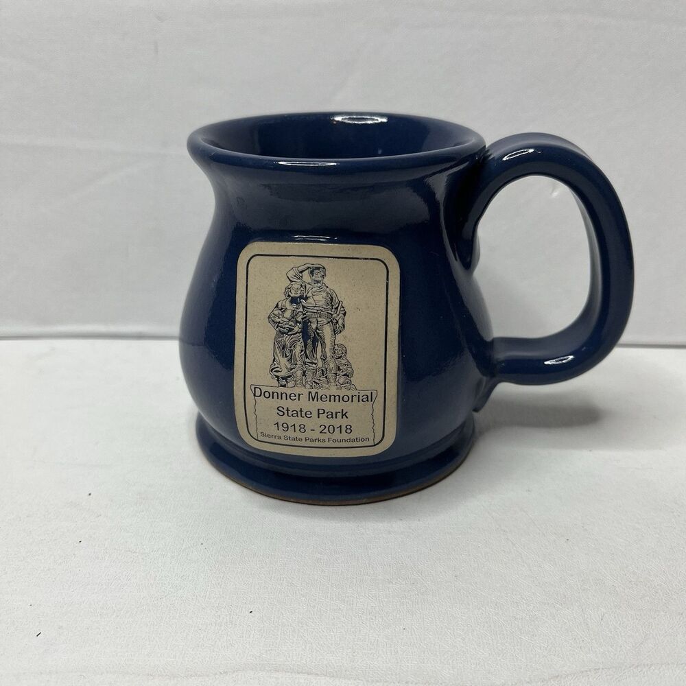 Vintage Sunset Hill Blue Stoneware Dinner Memorial State Park  Coffee Mug Cup